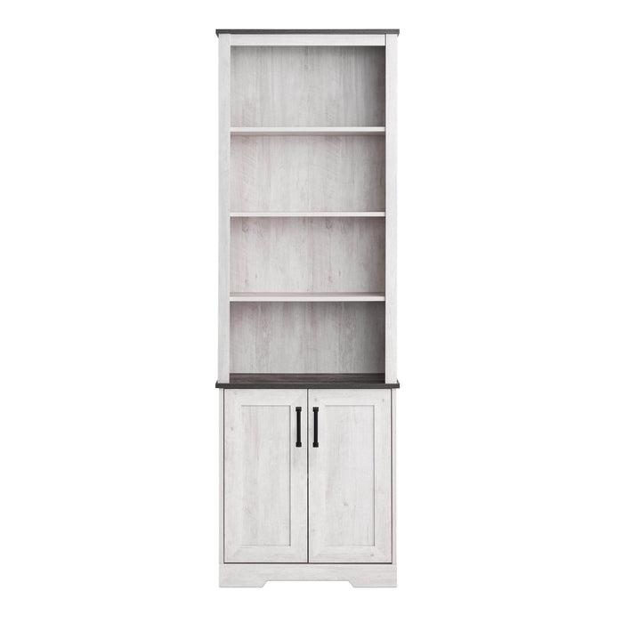 Pending - Prepac Bookcase Rustic Ridge 79.75" Bookcase in Washed White