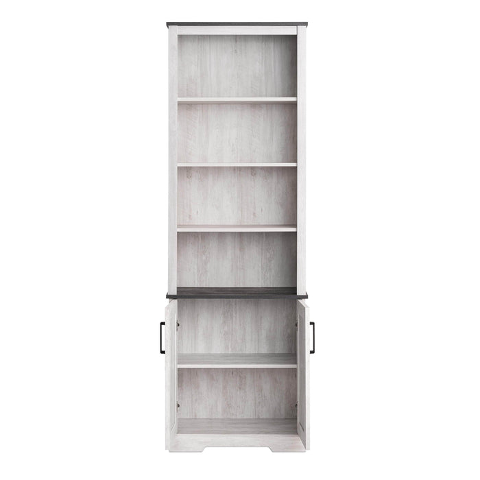 Pending - Prepac Bookcase Rustic Ridge 79.75" Bookcase in Washed White