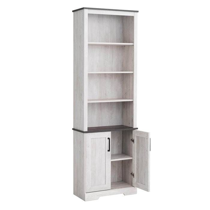 Pending - Prepac Bookcase Rustic Ridge 79.75" Bookcase in Washed White