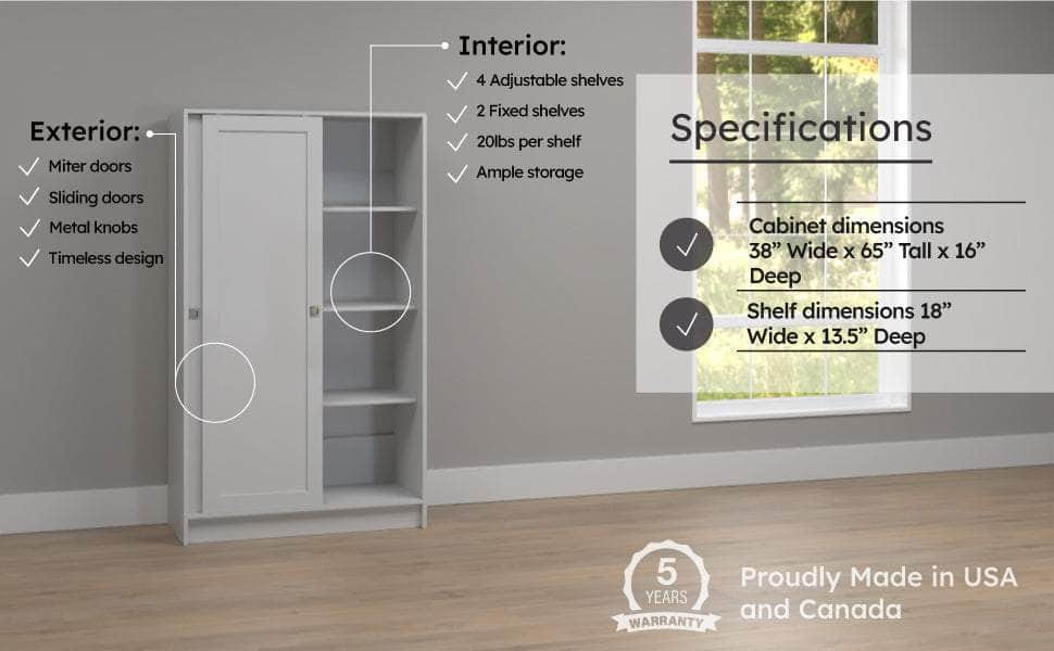 Pending - Prepac Cabinet Elite Plus Sliding Door Cabinet
