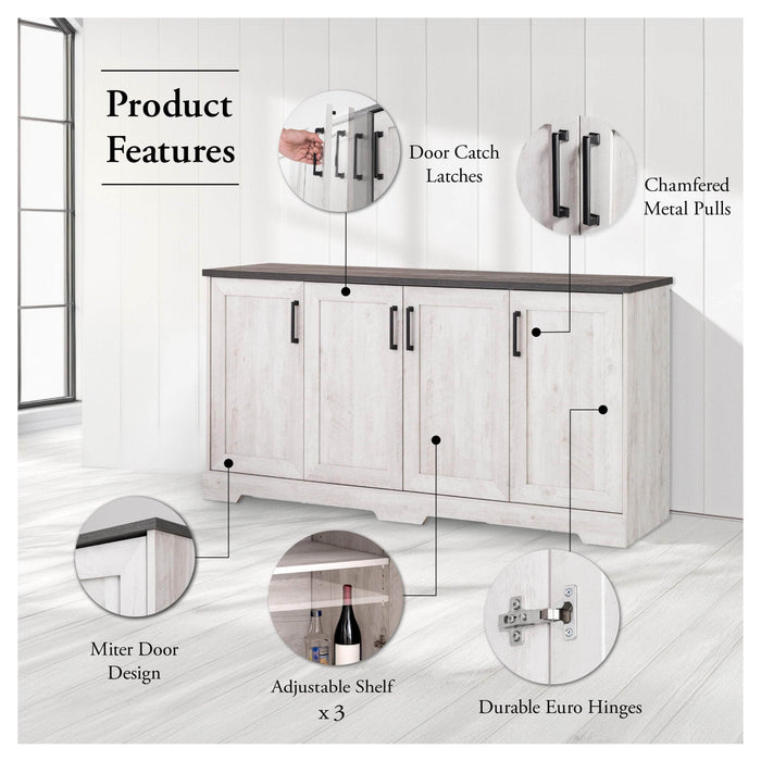 Pending - Prepac Console Rustic Ridge 66" 4-Door Console