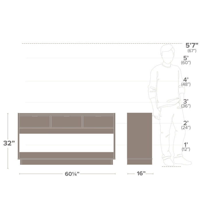 Pending - Prepac Console Table Simply Modern 60.25" Console - Available in 3 Colors