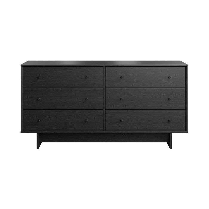Pending - Prepac Dresser Black Oak Finnley 6-Drawer Dresser - Available in 2 Colors
