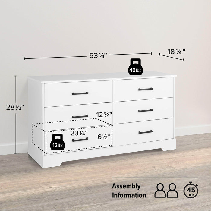 Pending - Prepac Dresser Rustic Ridge 6-Drawer Dresser- Available in 4 Colors