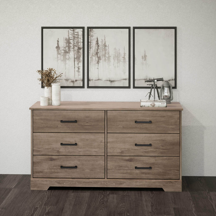 Pending - Prepac Dresser Rustic Ridge 6-Drawer Dresser- Available in 4 Colors