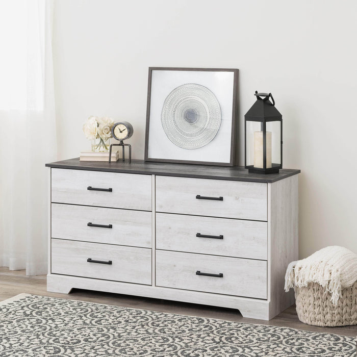 Pending - Prepac Dresser Rustic Ridge 6-Drawer Dresser- Available in 4 Colors
