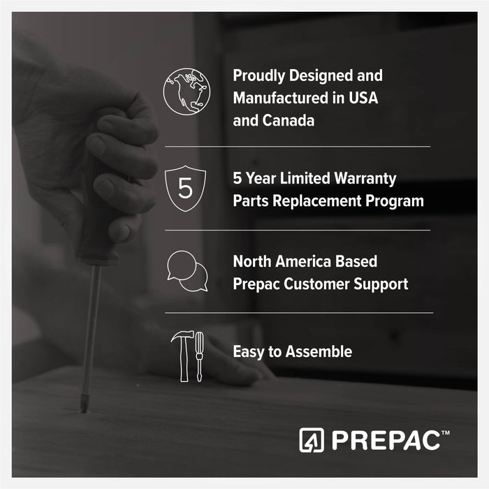 Pending - Prepac Nightstand Lux 2-Drawer Nightstand in Black