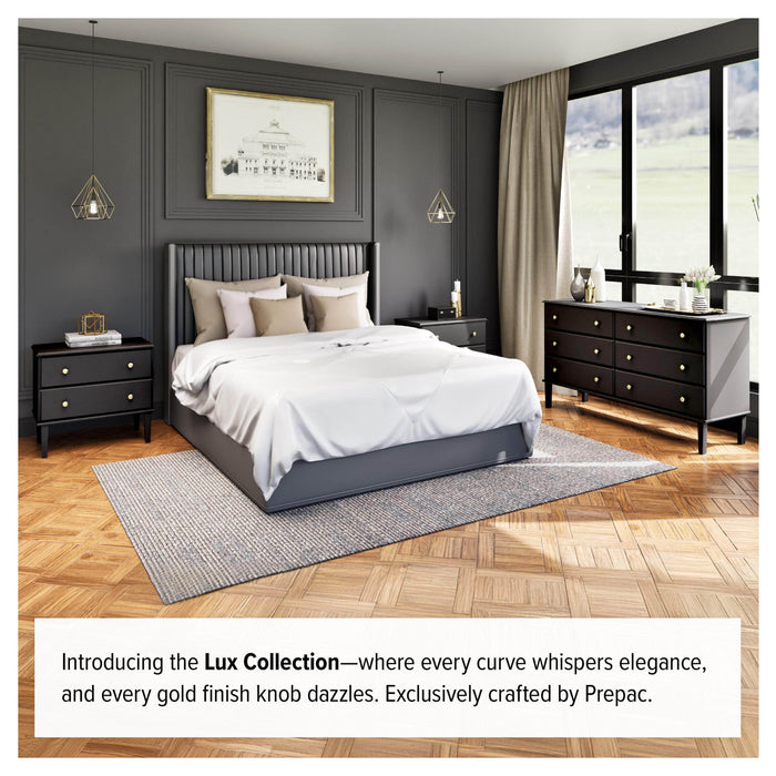 Pending - Prepac Nightstand Lux 2-Drawer Nightstand in Black