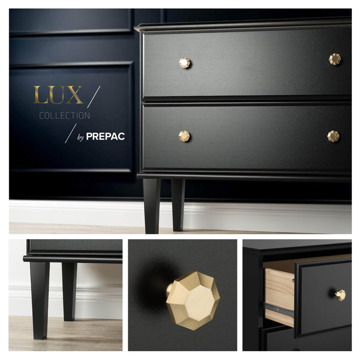 Pending - Prepac Nightstand Lux 2-Drawer Nightstand in Black