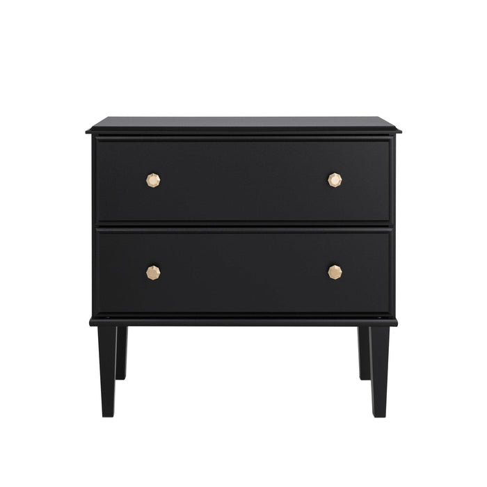 Pending - Prepac Nightstand Lux 2-Drawer Nightstand in Black