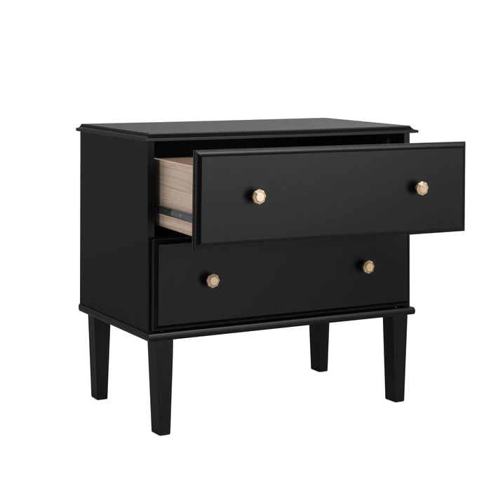 Pending - Prepac Nightstand Lux 2-Drawer Nightstand in Black
