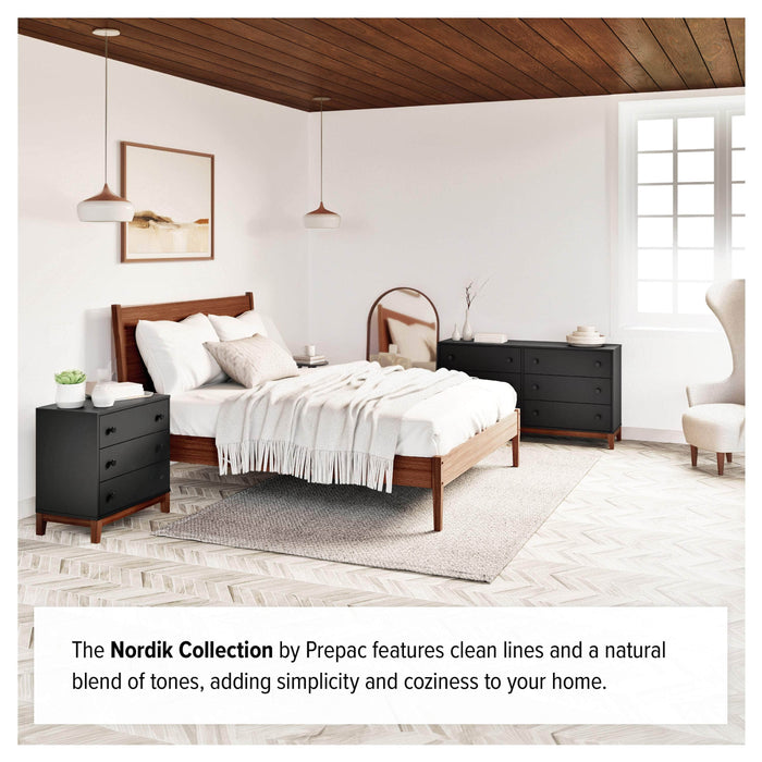 Pending - Prepac Nightstand Nordik 3-Drawer Nightstand in Black