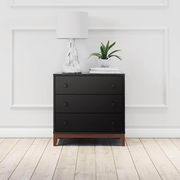 Pending - Prepac Nightstand Nordik 3-Drawer Nightstand in Black