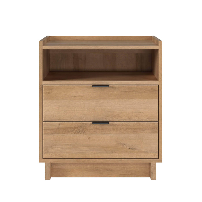 Pending - Prepac Nightstand Oak Simply Modern 2-Drawer Nightstand - Available in 3 Colors