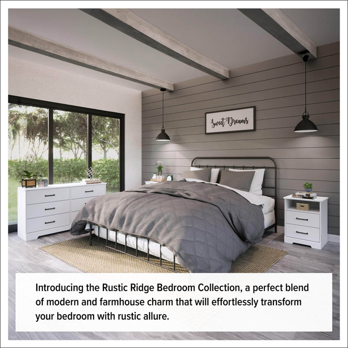 Pending - Prepac Nightstand Rustic Ridge 2-Drawer Nightstand - Available in 4 Colors