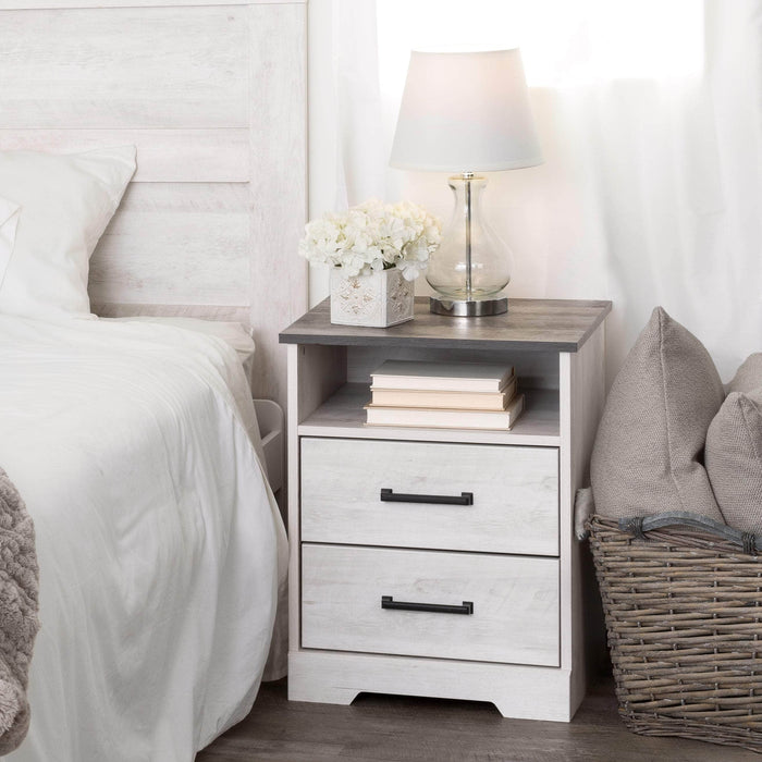 Pending - Prepac Nightstand Rustic Ridge 2-Drawer Nightstand - Available in 4 Colors