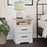 Pending - Prepac Nightstand Rustic Ridge Farmhouse 2-Drawer Nightstand in White & Natural Oak