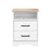 Pending - Prepac Nightstand Rustic Ridge Farmhouse 2-Drawer Nightstand in White & Natural Oak