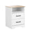 Pending - Prepac Nightstand Rustic Ridge Farmhouse 2-Drawer Nightstand in White & Natural Oak