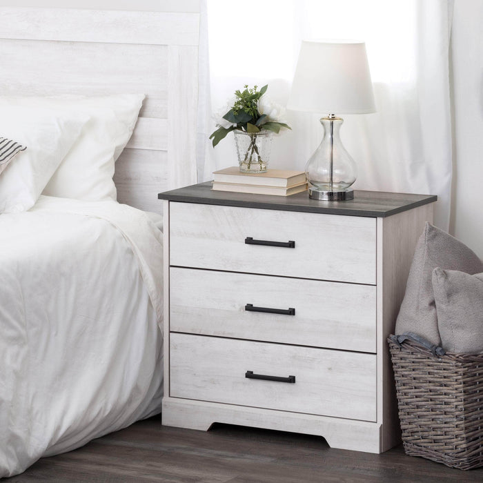 Pending - Prepac Nightstand Rustic Ridge Farmhouse 3-Drawer Nightstand - Available in 4 Colors