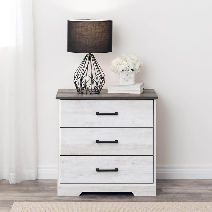 Pending - Prepac Nightstand Rustic Ridge Farmhouse 3-Drawer Nightstand - Available in 4 Colors