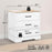 Pending - Prepac Nightstand Rustic Ridge Farmhouse 3-Drawer Nightstand in White & Natural Oak