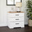 Pending - Prepac Nightstand Rustic Ridge Farmhouse 3-Drawer Nightstand in White & Natural Oak