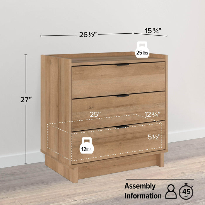 Pending - Prepac Nightstand Simply Modern 3-Drawer Nightstand - Available in 3 Colors
