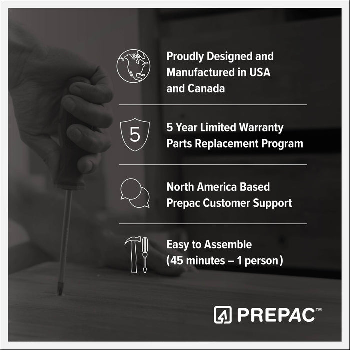 Pending - Prepac Nightstand Simply Modern 3-Drawer Nightstand - Available in 3 Colors