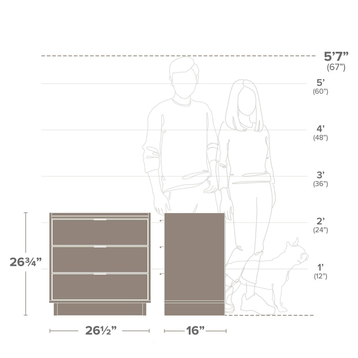 Pending - Prepac Nightstand Simply Modern 3-Drawer Nightstand - Available in 3 Colors