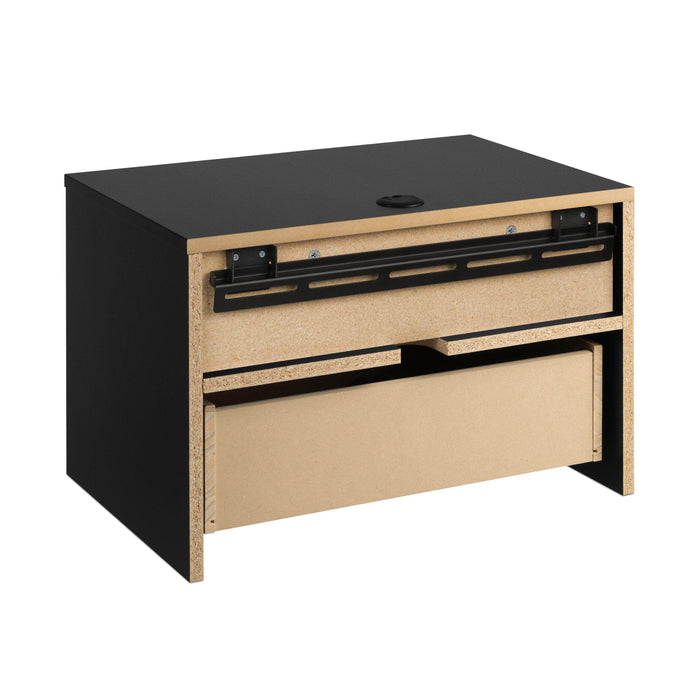 Pending - Prepac Nightstand Sonoma 1-Drawer Floating Nightstand (Set of 2) in Black