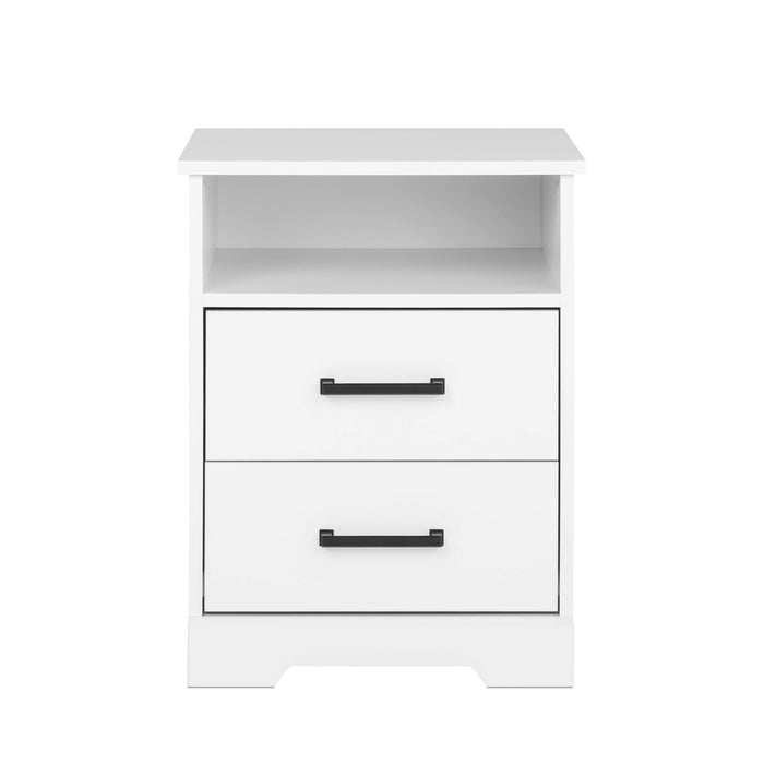 Pending - Prepac Nightstand White Rustic Ridge 2-Drawer Nightstand - Available in 4 Colors