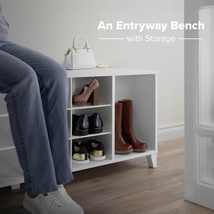 Pending - Prepac Shoe Cabinet 60" Wide Shoe Bench in White