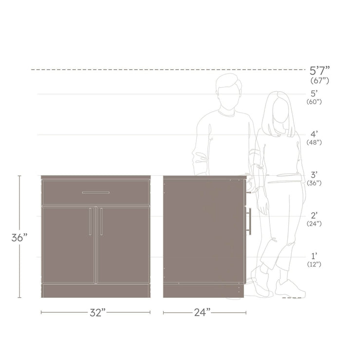 Pending - Prepac Storage Cabinet Elite 32" 2-Door Base Storage Cabinet in White
