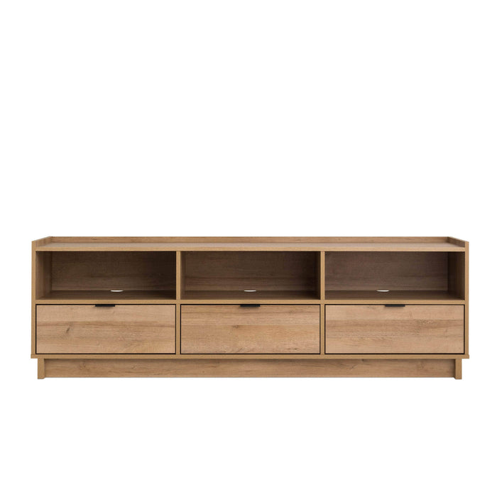 Pending - Prepac TV Stand Oak Simply Modern 70.25" TV Stand - Available in 3 Colors