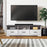 Pending - Prepac TV Stand Rustic Ridge 66" TV Stand in White Washed