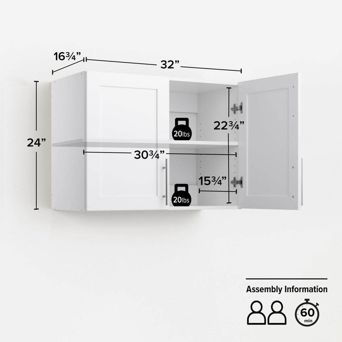 Pending - Prepac Wall Cabinet Elite 32" Wall Cabinet in White