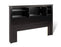 Black Kallisto Bookcase Headboard with Doors-Wholesale Furniture Brokers