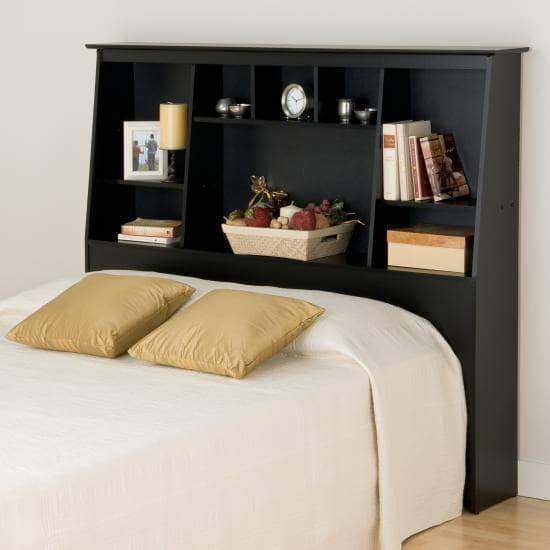 Full/Queen Tall Slant-Back Bookcase Headboard - Multiple Options Available-Wholesale Furniture Brokers