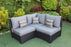 Provence L-Shaped Sectional & Glass Ottoman / Coffee Table - Available in 3 Colors-Wholesale Furniture Brokers