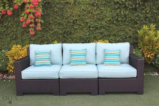 Provence Patio Wicker Sofa - Available in 3 Colors-Wholesale Furniture Brokers