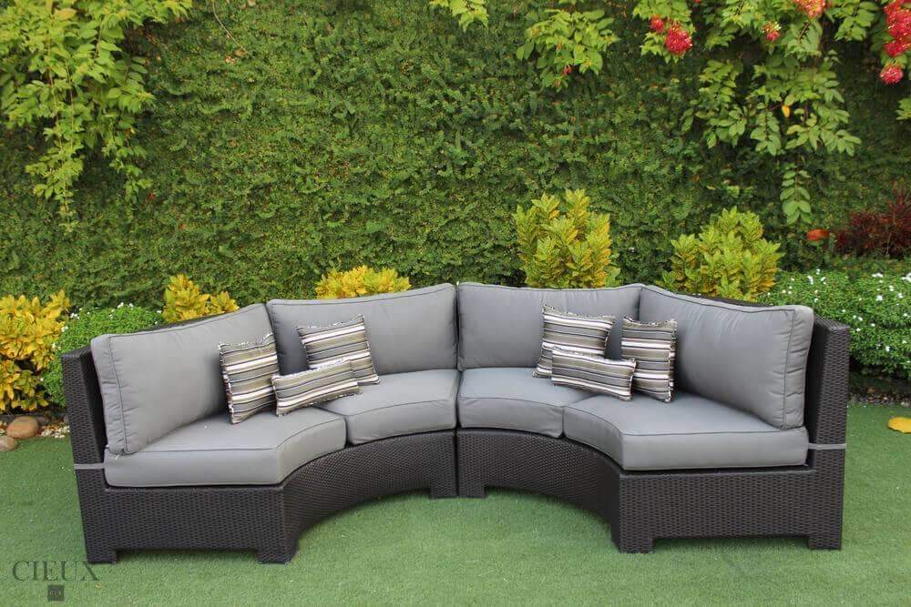 Provence Curved Small Sectional - Available in 3 Colors-Wholesale Furniture Brokers