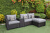 Provence Sectional with Ottoman / Glass-Top Coffee Table - Available in 3 Colors-Wholesale Furniture Brokers