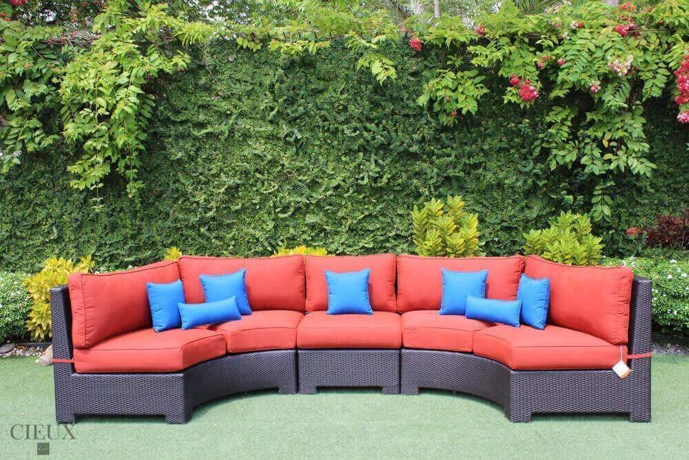 Provence Curved Small Sectional Sofa with Armless Chair - Available in 3 Colors-Wholesale Furniture Brokers