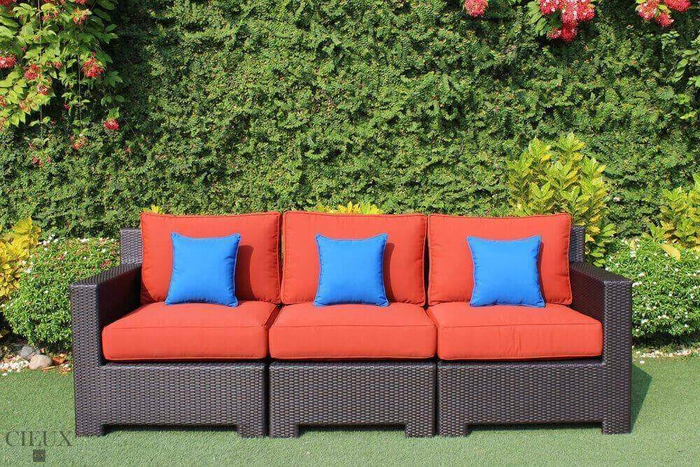 Provence Patio Wicker Sofa - Available in 3 Colors-Wholesale Furniture Brokers