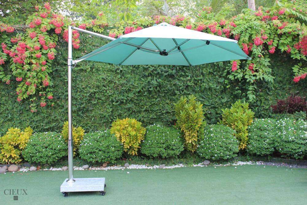 cantilever patio umbrellas wholesale Provence Patio Cantilever Umbrella with Marble Base on Castors