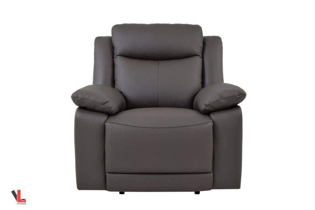 Volo Espresso Leather Recliner Chair-Wholesale Furniture Brokers