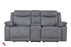 Volo Gray Fabric Reclining Loveseat with Console-Wholesale Furniture Brokers