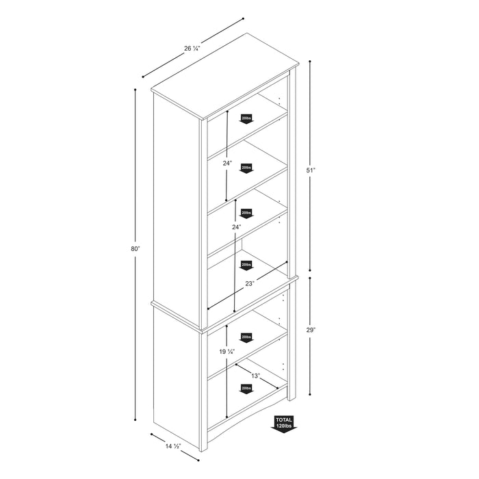 Tall Bookcase - Multiple Options Available