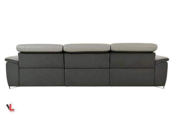 Aura Top Grain Light Gray Leather Small U-Shaped Sectional-Wholesale Furniture Brokers